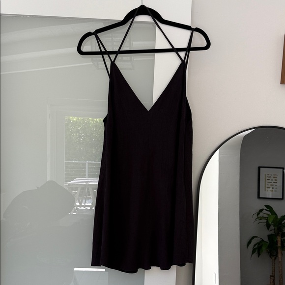 Vintage Reformation Eggplant Mini Low-back Dress with Pockets - Picture 1 of 4